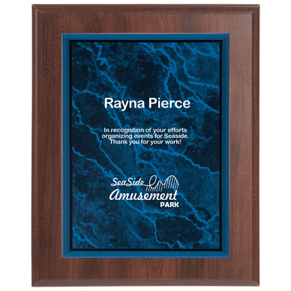 Blue Marble Acrylic Plaque Plate