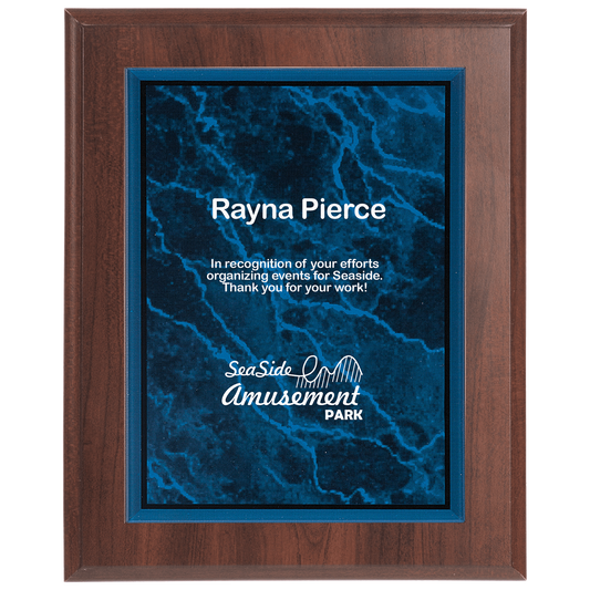 Blue Marble Acrylic Plaque Plate