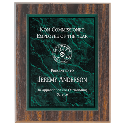 Green Marble Acrylic Plaque Plate