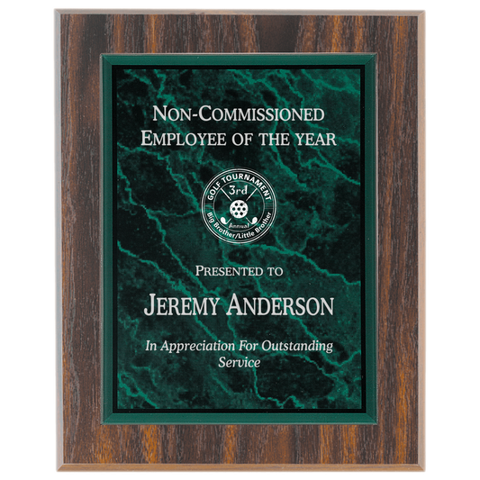 Green Marble Acrylic Plaque Plate