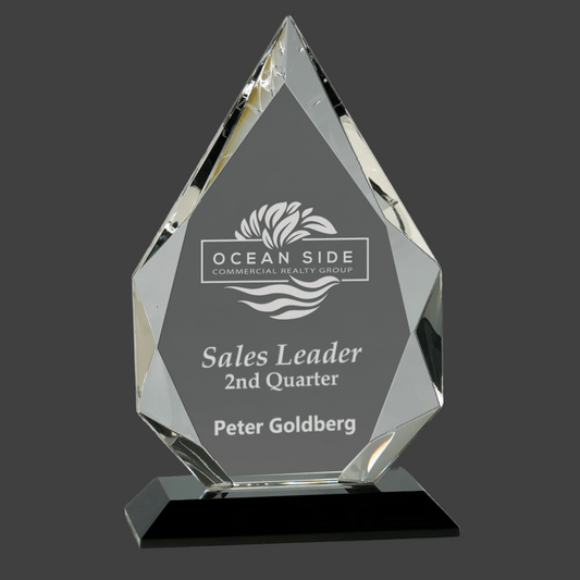 Diamond Crystal On Black Pedestal Base