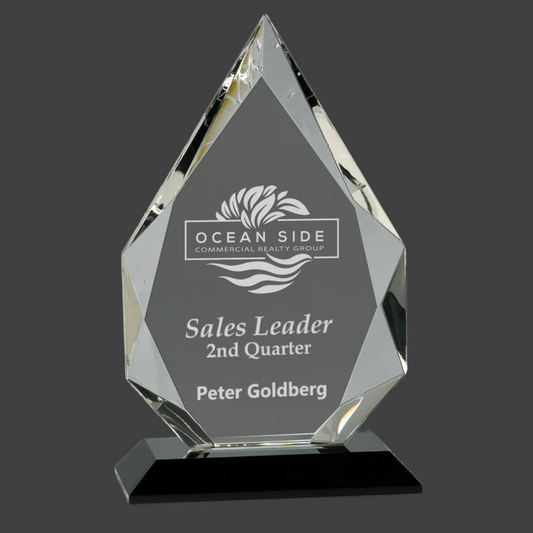 Diamond Crystal On Black Pedestal Base