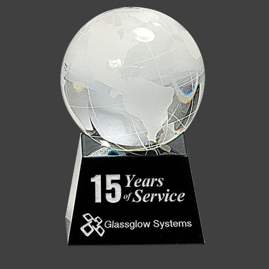 Crystal Globe On Black Base