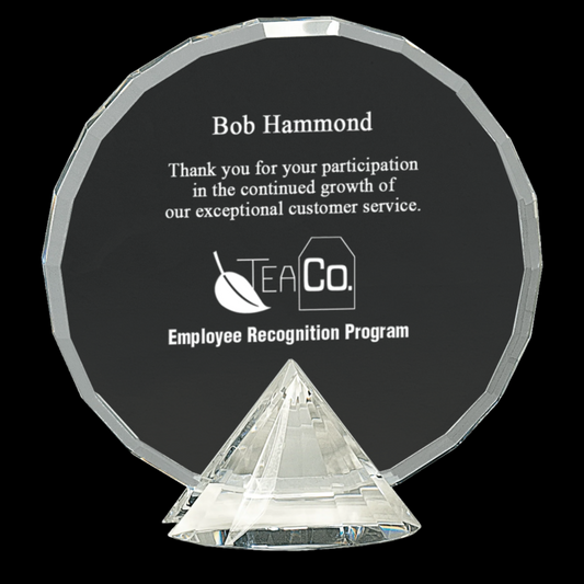 Clear Round Crystal On Clear Diamond Base