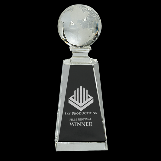 Crystal Globe On Clear Tower