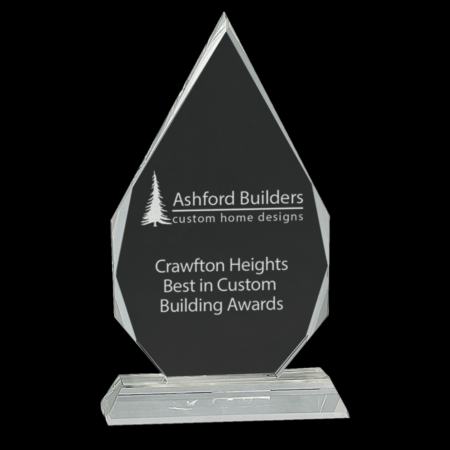 Crystal Diamond On Clear Pedestal Base