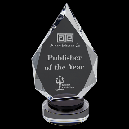 Diamond Crystal On Black & Clear Round Base