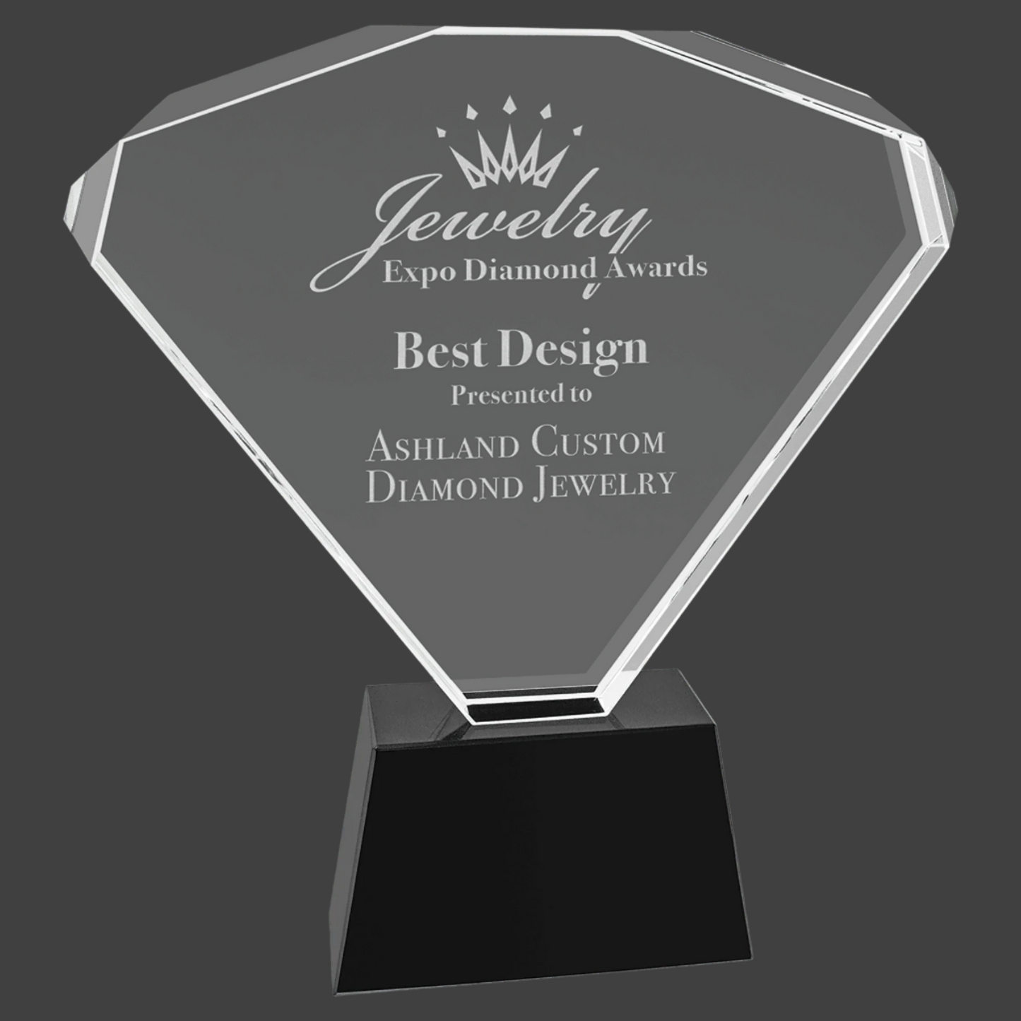 Crystal Fan with Black Base