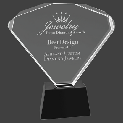 Crystal Fan with Black Base