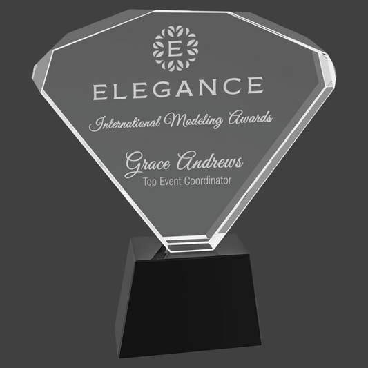 Crystal Fan with Black Base