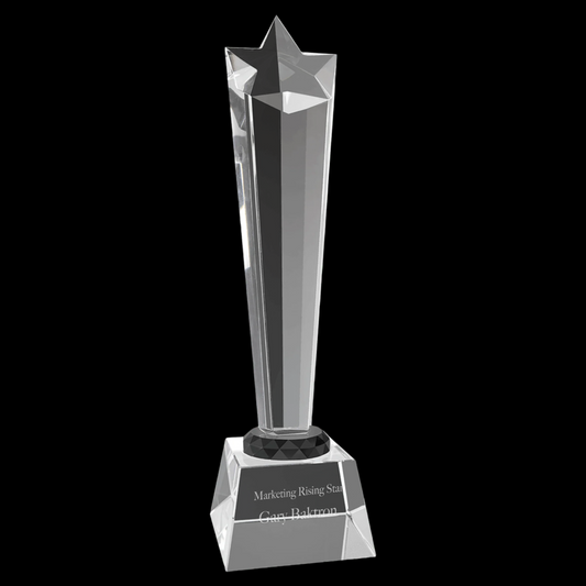 Crystal Rising Star with Clear Base