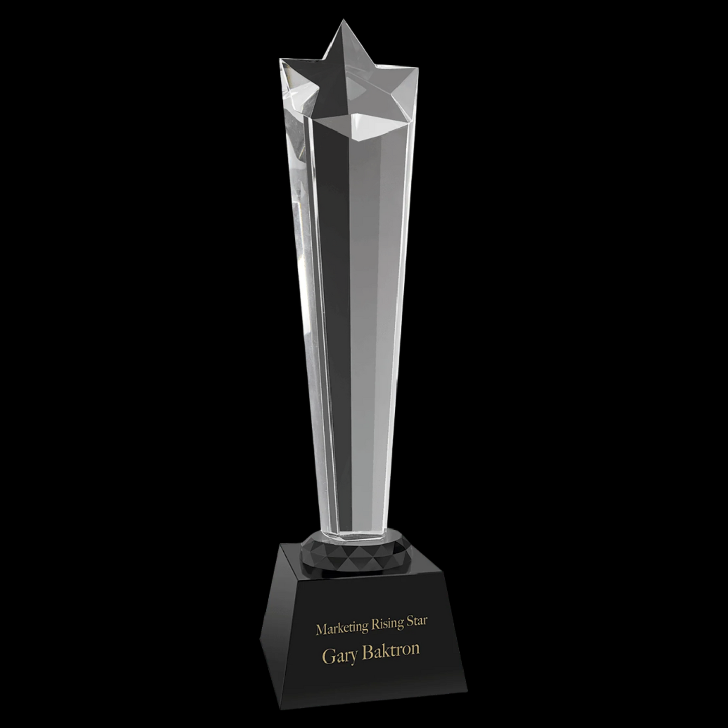 Crystal Rising Star with Black Base