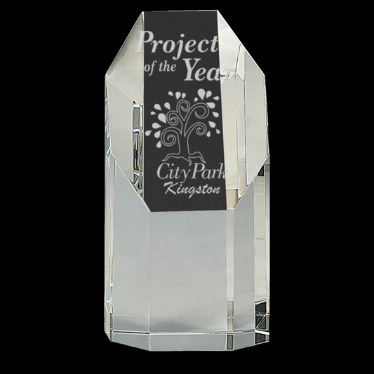 Clear Crystal Octagon Tower