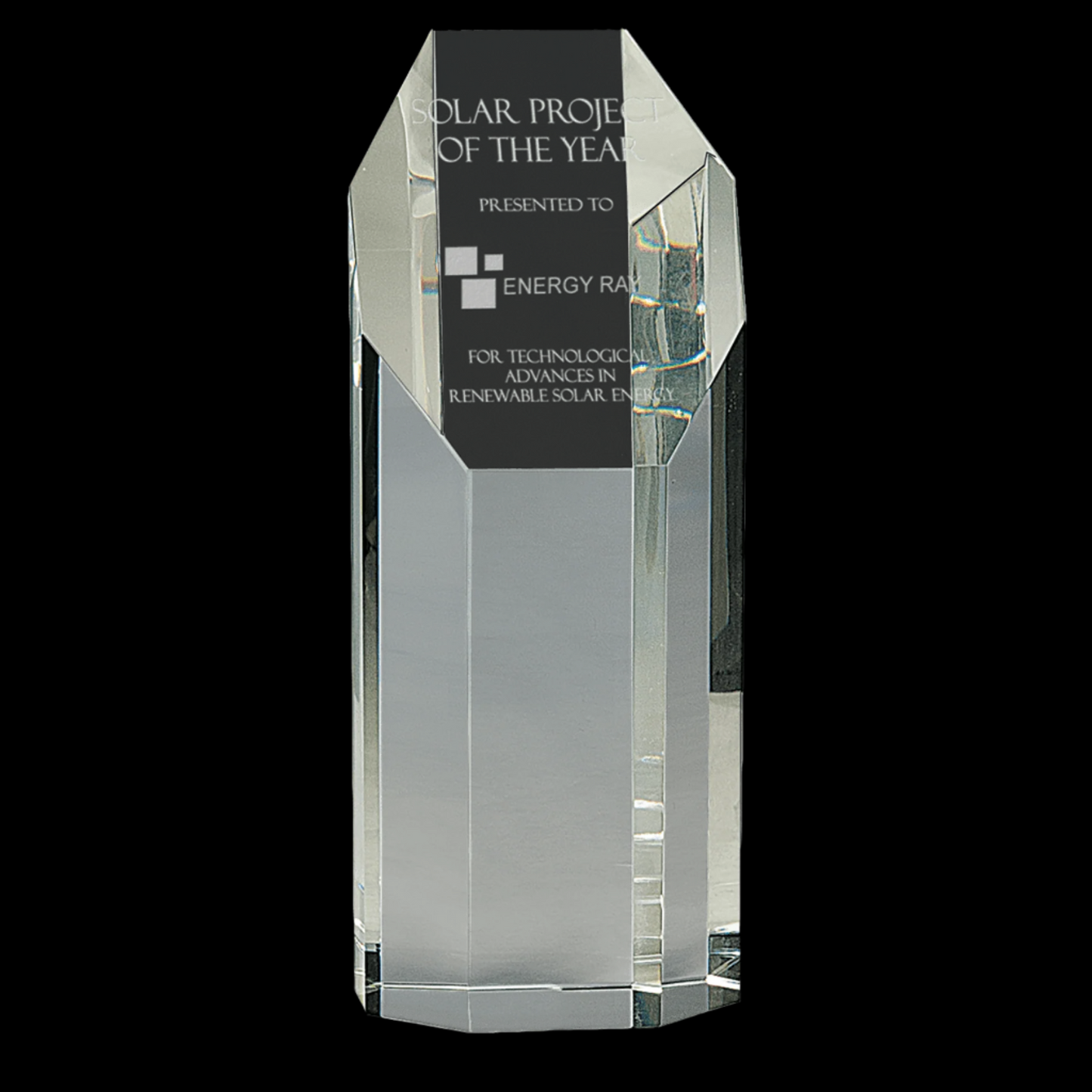 Clear Crystal Octagon Tower