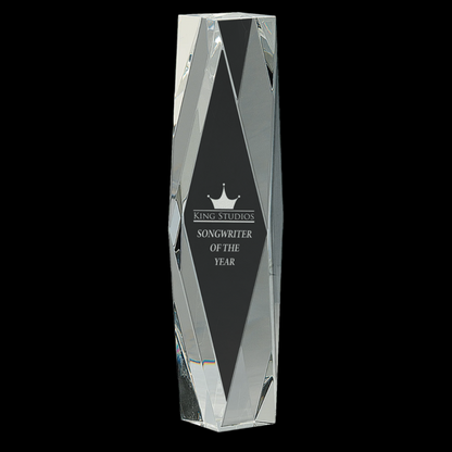 Clear Crystal Facet Tower