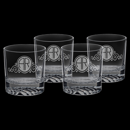 9 oz. Round Rocks Glass Set of 4 with Box