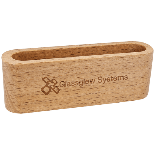 4.5" Beech Wood Business Card Holder