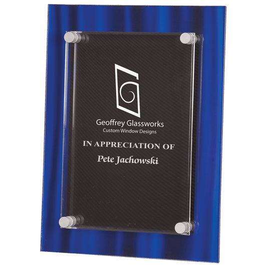 Blue Velvet Stand-Off Acrylic Plaque