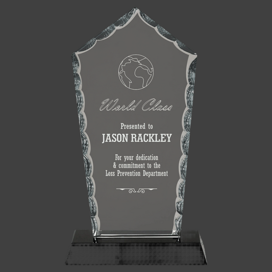 Diamond Facet Glass On Black Base