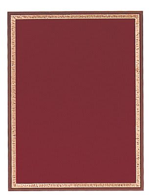 Red/Gold Brass Plated Steel Florentine Plaque Plate