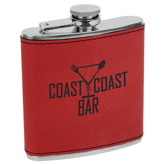 6 oz. Leatherette Stainless Steel Flask