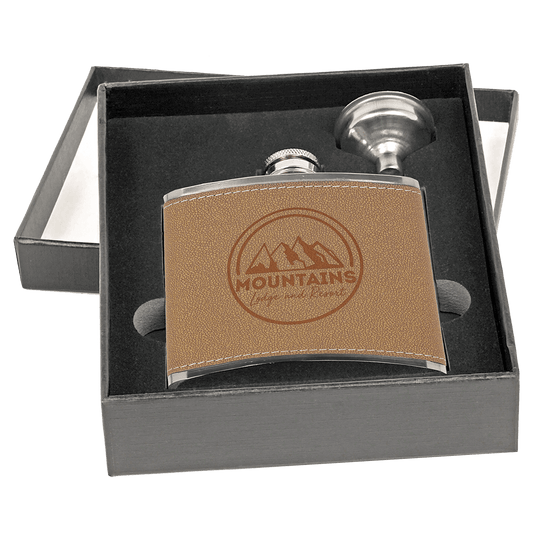 6 oz. Flask with Funnel Gift Set In Presentation Box