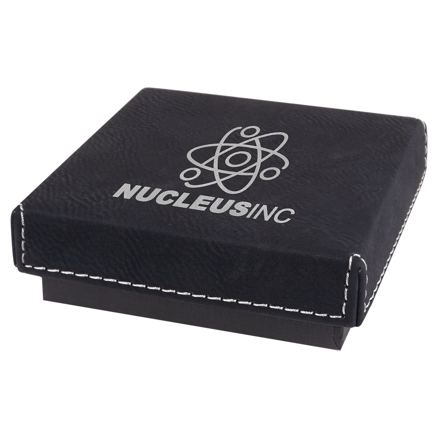 Black/Silver Medal Box with Leatherette Lid