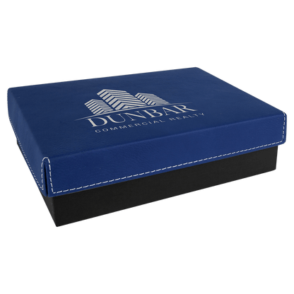 Blue/Silver Gift Box with Leatherette Lid