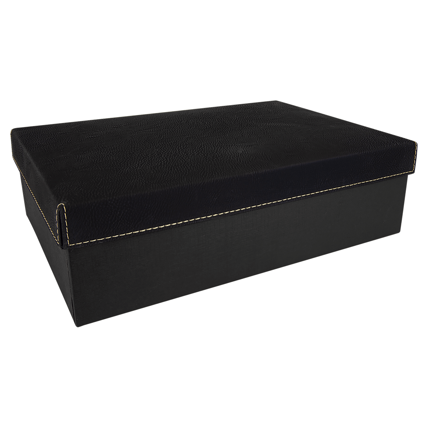 Black/Gold Gift Box with Leatherette Lid