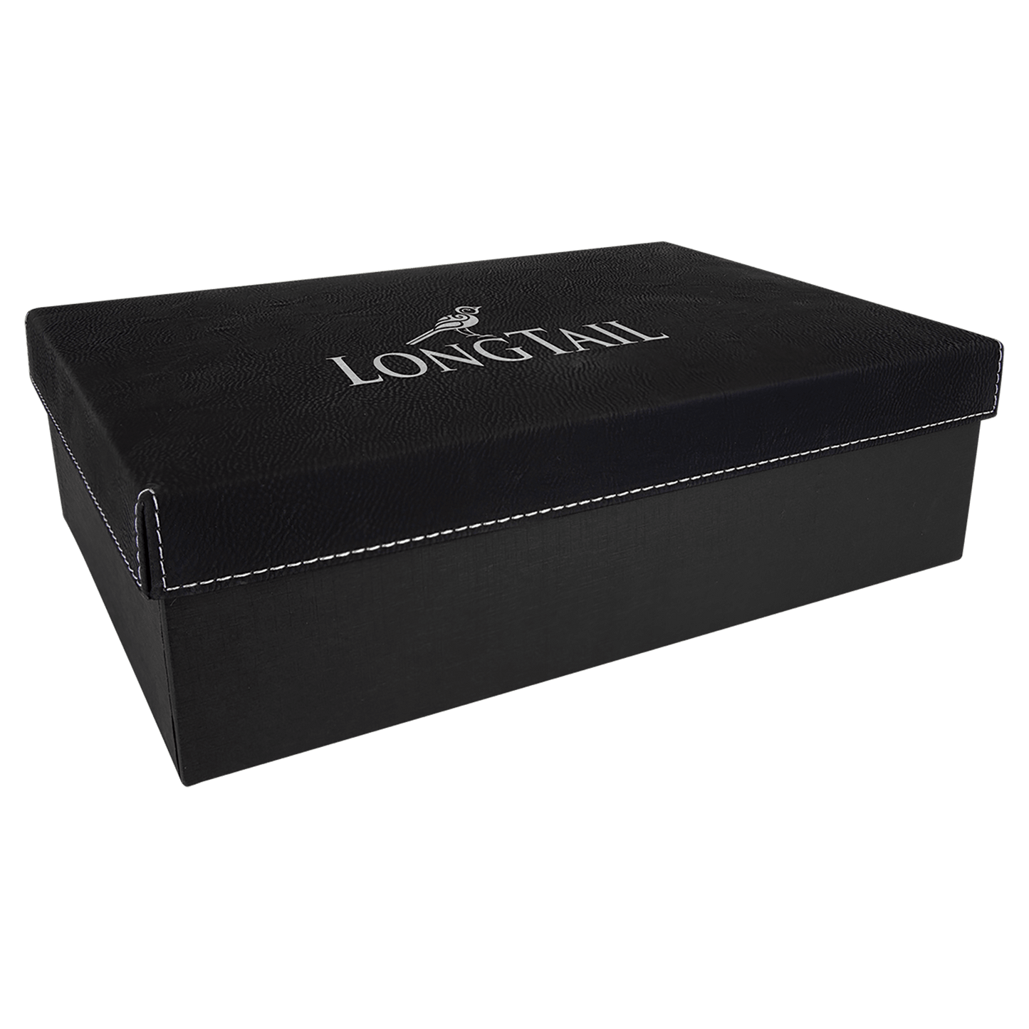 Black/Silver Gift Box with Leatherette Lid