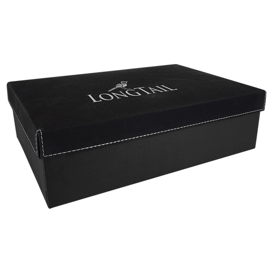 Black/Silver Gift Box with Leatherette Lid