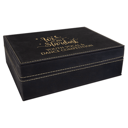 Black/Gold Leatherette Premium Gift Box
