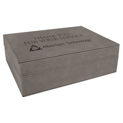 Gray Leatherette Premium Gift Box