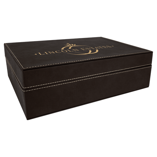 Black/Gold Leatherette Premium Gift Box