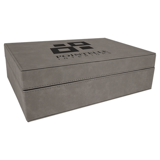 Gray Leatherette Premium Gift Box