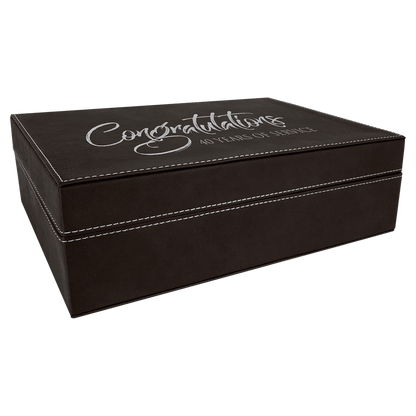 Black/Silver Leatherette Premium Gift Box