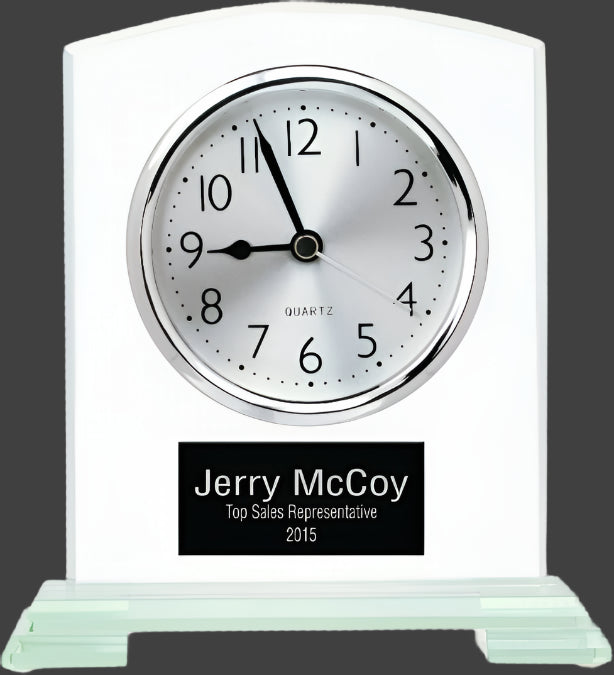 6.5" Square Arch Glass Clock