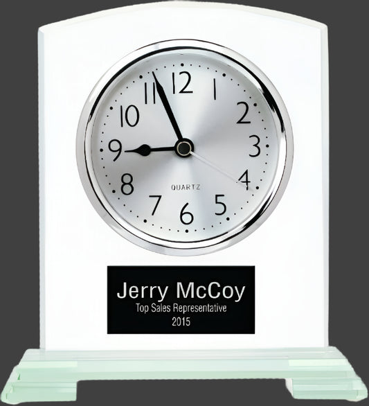6.5" Square Arch Glass Clock