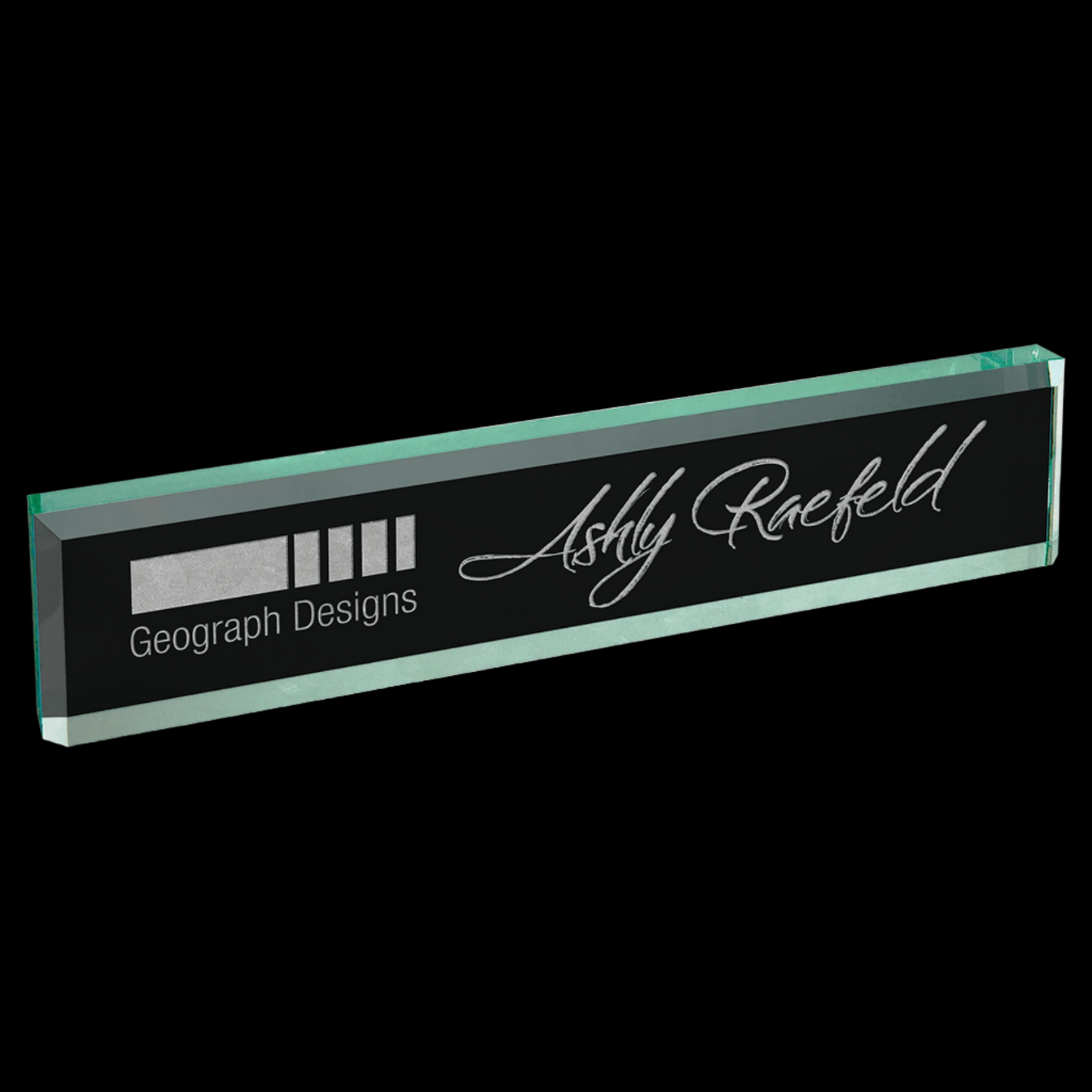 Jade Glass Desk Wedge