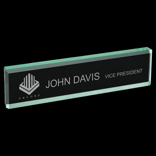 Jade Glass Desk Wedge
