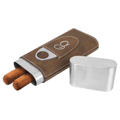 Leatherette Cigar Case with Cutter