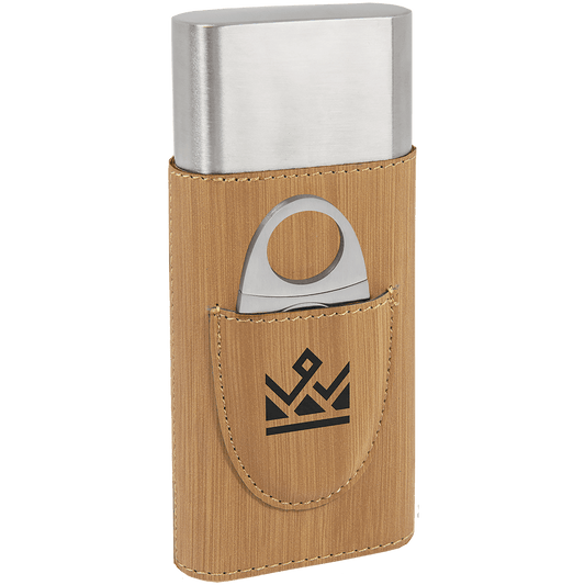 Leatherette Cigar Case with Cutter