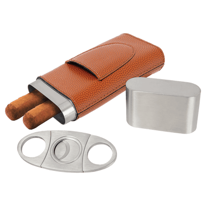 Leatherette Cigar Case with Cutter