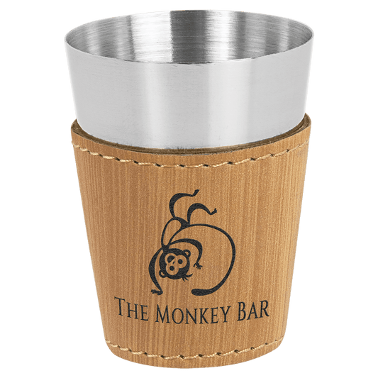 Shot Glass 2 oz. Leatherette & Stainless Steel