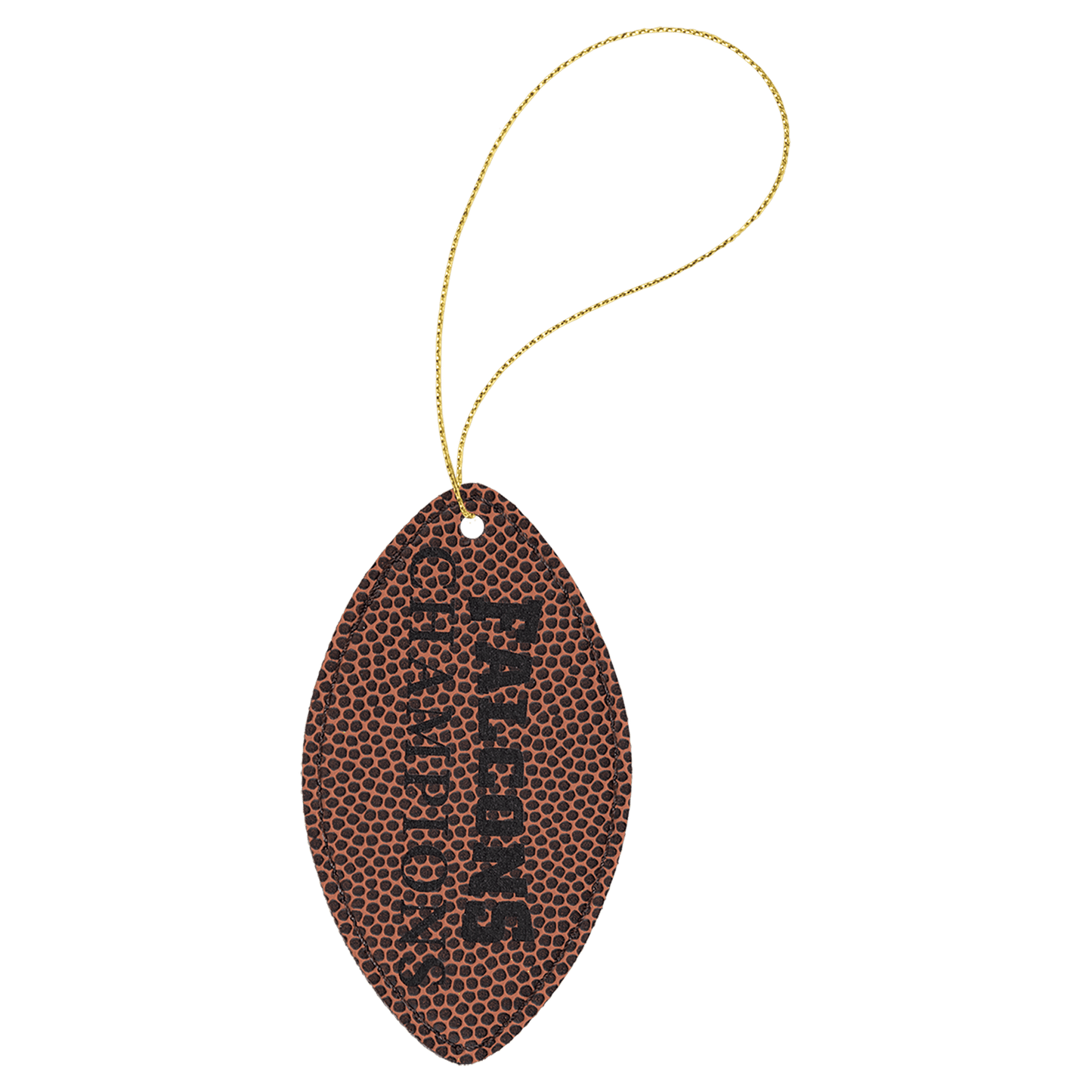 Leatherette Oval Ornament with String 3" x 4.5"