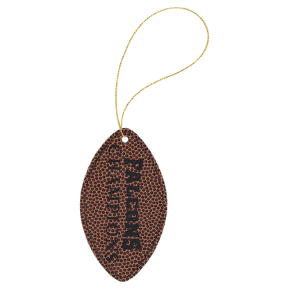 Leatherette Oval Ornament with String 3" x 4.5"