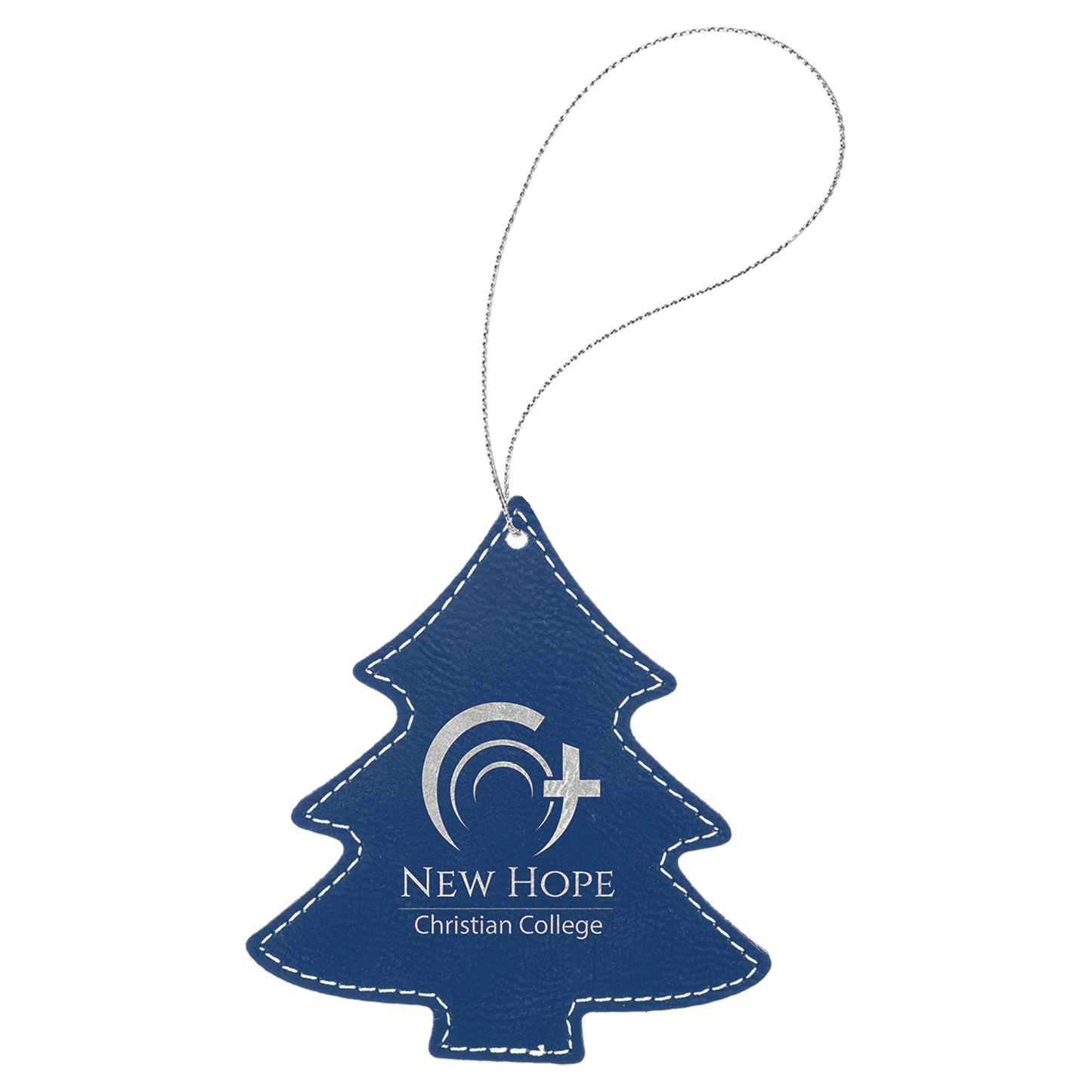 Leatherette Tree Ornament with String 4" x 4.5"