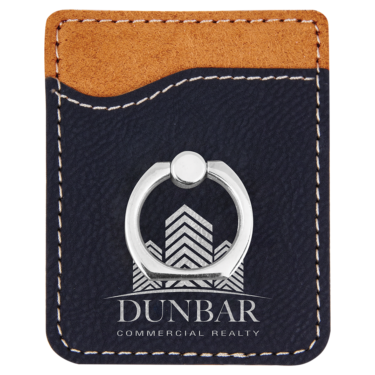 Leatherette Phone Wallet with Ring