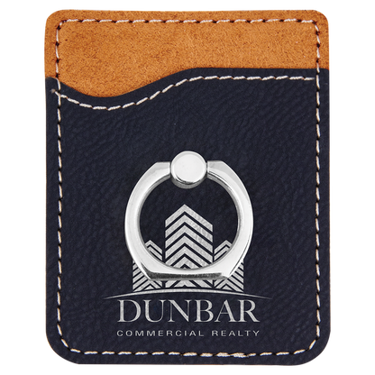 Leatherette Phone Wallet with Ring