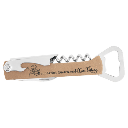 Leatherette Wine Bottle Opener